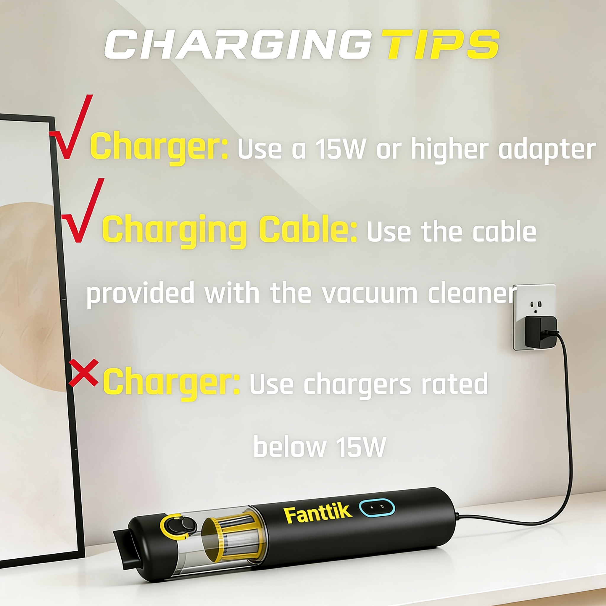 Kompakter Autohandstaubsauger für Alltag und Reisen