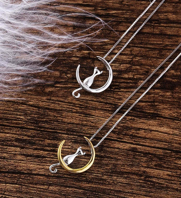 Mondkatze Silberanhänger